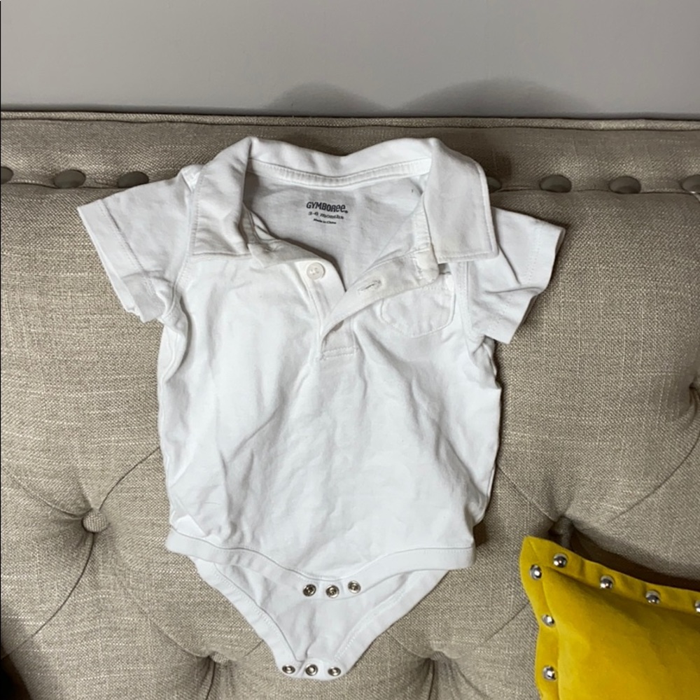 Gymboree white onsie 3-6 month white
